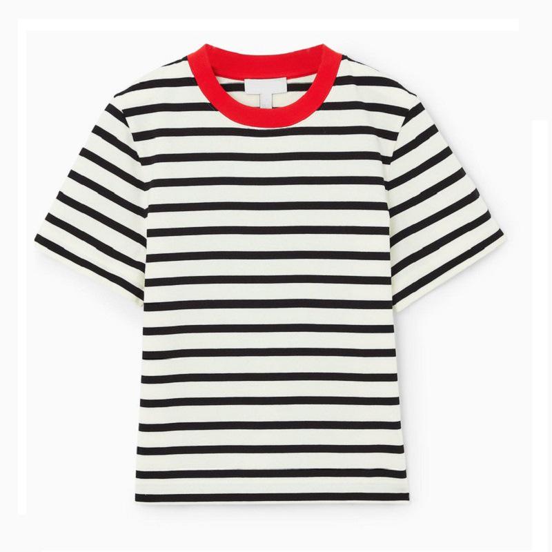 Женская футболка с круглым вырезом и коротким рукавом в стиле COS - весна 2024 г.