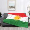 Плед с флагом Курдистана Фланелевый плед Покрывало для кровати и дивана Печатное легкое покрывало