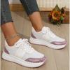 2024 Women's Spring New PU Leather Fashion Lace Up Sneakers Casual Brand Designer Thick Sole Anti-Slip Women's Vulcanized Shoes