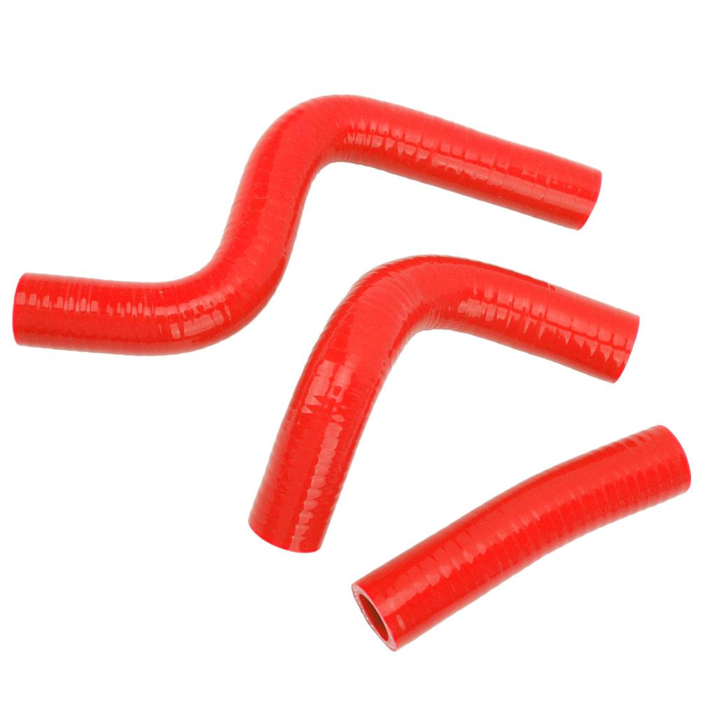 3PCS Silicone Radiator Coolant Hose Pipe Kit Stable Connection Leak Proof Heat Resistant Fit For KX80 KX85 KX100 Red