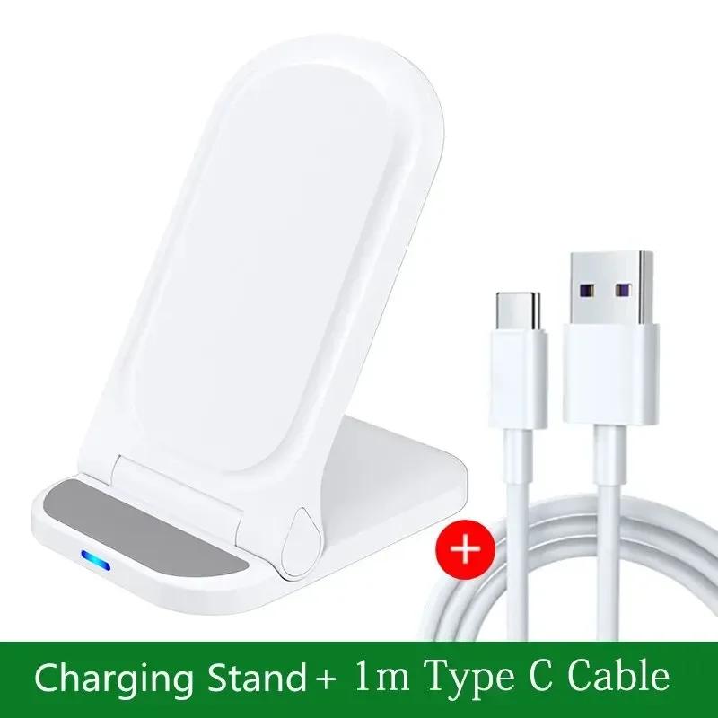 Складное беспроводное зарядное устройство, настольный портативный держатель для мобильного телефона, индукционная станция быстрой зарядки для iPhone 16 Samsung S24 Xiaomi