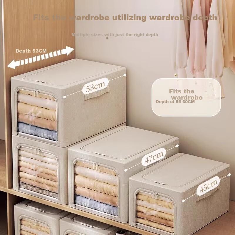 Zhifan Japanese Style Down Jacket Storage Box Moisture-Proof Quilt Organizer Large Capacity Seasonal Clothing Storage Container