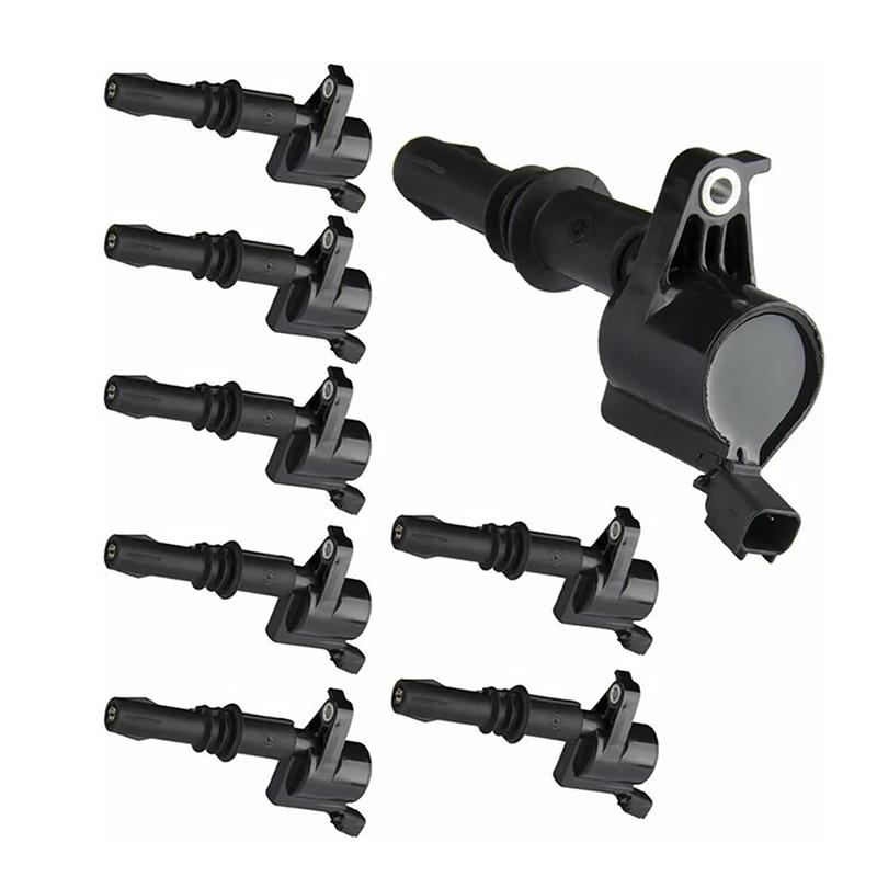 8-piece ignition coil set, model 3L3Z-12029-BA, designed for Ford Expedition, Explorer, F-150, Lincoln Navigator, and Mercury Mo
