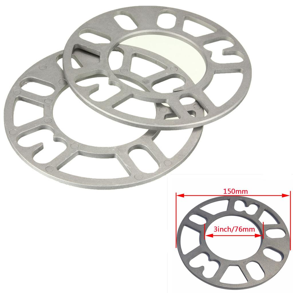 4X Серебристый Сплав Алюминий Автомобиль Авто Колесные Проставки Адаптер Шайбы Пластина 4/5 Шпильки 5Мм