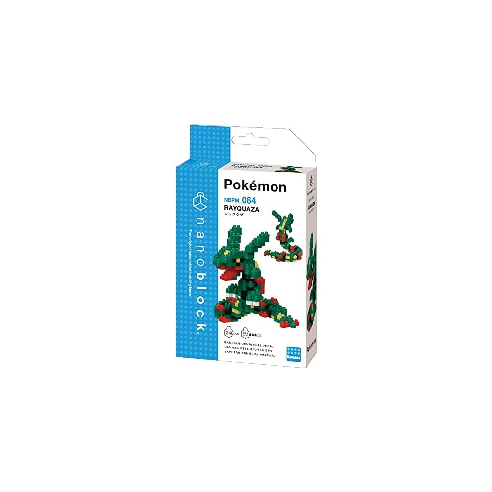 Набор для сборки Kawada Nano Block Pokemon Rayquaza NBPM_064 | 150 деталей | Творческая игрушка для детей от 8 лет
