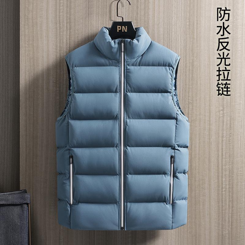 Зимний мужской повседневный жилет жилет жилет мужской осенне-зимний тренд утолщенный теплый однотонный жилет