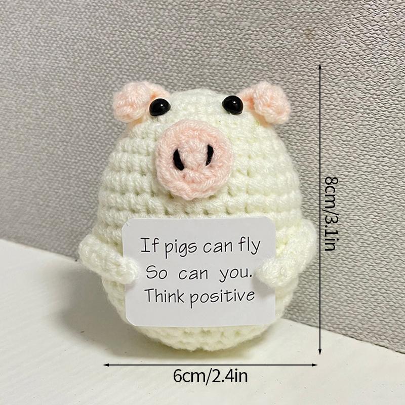 Positive Potato Desk Accessories Crochet Ornament Kawaii Woven Figurine Desktop Offices Accessories Gift for Children Room Decor