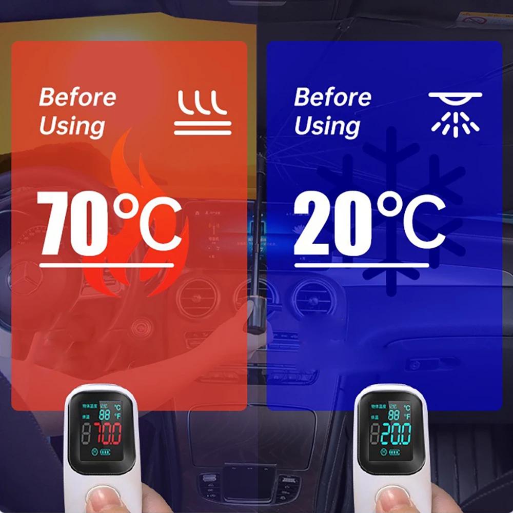 Car Sunshade Umbrella-style Front Glass Silver Glue Sunscreen Heat Insulation Cloth Uv Resistant Folding Umbrella Tools Amagi