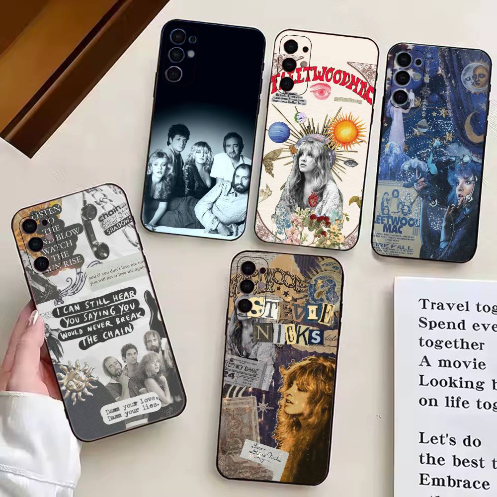 Чехол для телефона Band F-Fleetwood Mac для Samsung S25, S24, S21, S22, S23, S30, Ultra, S20, Plus, Fe, Lite, Note, 10, Черный чехол