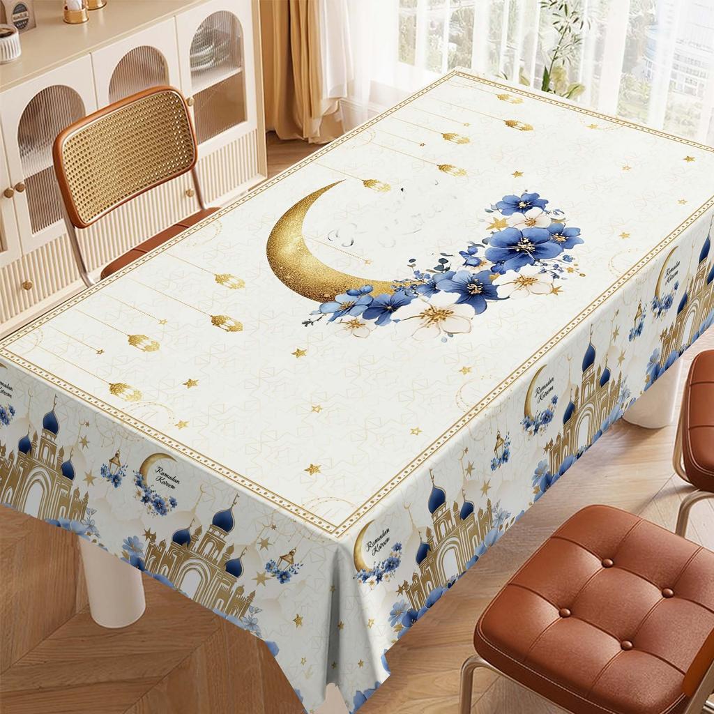 Скатерть для стола «Мистическая луна» - Этнический принт для обеда, вечеринки и дома, Праздничная скатерть, Устойчивая к смятию