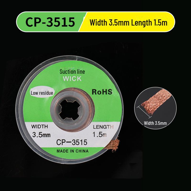Медная экологически чистая проволока для распайки и прокладка для паяльных станций - длина 1,5 м, доступные ширины: 1,5, 2,0, 2,5, 3,0 мм