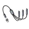 Разветвитель USB C, 3 порта, поддержка подключения нескольких устройств для эффективной зарядки и быстрой синхронизации