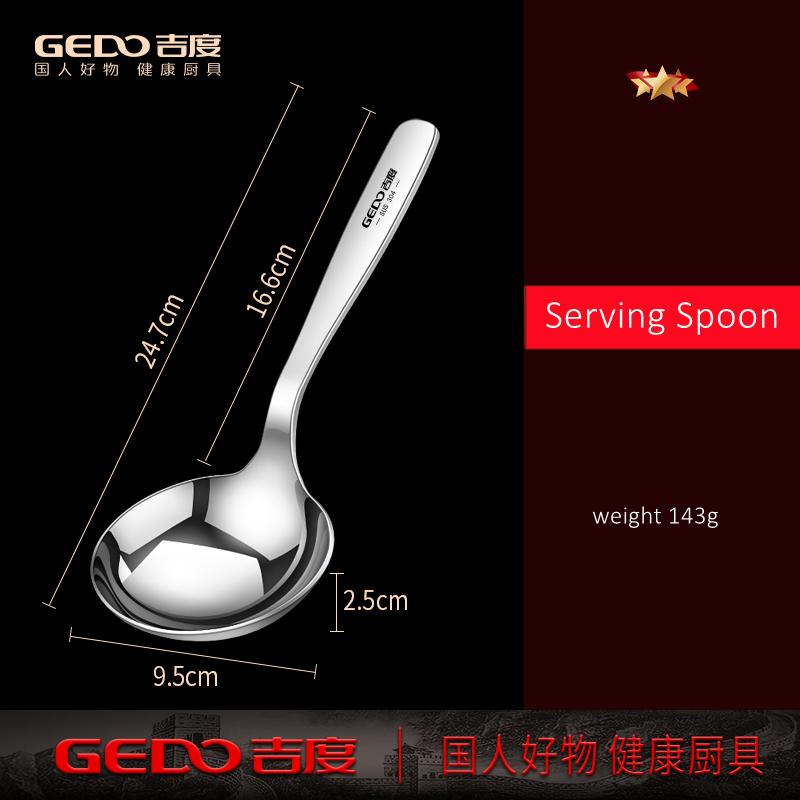 Сертификация LFGB Ультратолстая Чистая Нержавеющая Сталь 304 Сервировочная Ложка Ширина 95 мм 25 мм Половник для Супа для Семейного Банкета Посуда