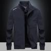 Spring New Men's Thin Outdoor Solid Color Stand-up Collar Jacket, Youth Large Size Casual Coat