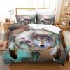 3D Printed Animal Bedding Set Wolf Pattern Down Duvet Cover Pillowcase 2/3pcAU/EU/DE All Sizes Men's and Boys' Cover