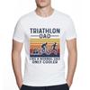 Триатлон Триатлет Бег Плавание Велоспорт Смешной Триатлон папа как обычный папа Футболка Мужская Летняя Уличная Футболка