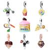 DIY Jewelry Accessories Bracelet S925 Silver Gourmet Macaron Chips Chocolate Cake Pendant Pendant Beads