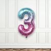 32-Inch US Number Birthday Party Balloons - Individual Aluminum Film