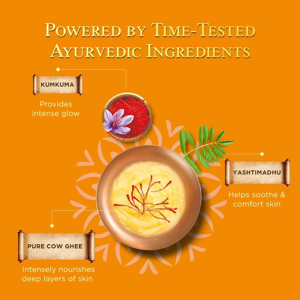 Himalaya Ghee Kesar Moisturizing Body Lotion For Dry Skin Deep Hydration Non Greasy Ayurvedic Care 400 ml Pack