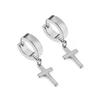 1Pc Punk Gothic Piercing Stainless Steel Cross Stars Dangle Earrings Ear Stud Pendant