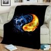 Chinese 3D Tai Chi Bagua Yin Yang  Blanket,Soft Throw Blanket for Home Bedroom Bed Sofa Picnic Travel Office Cover Blanket Kids