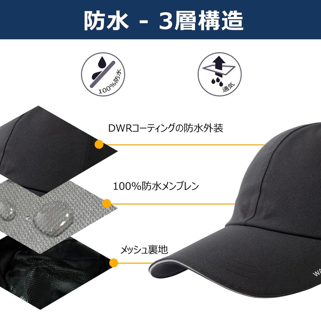 Кепка бейсболка большого размера Водонепроницаемая Мужская Летняя для гольфа Велоспорта Летняя для бега Альпинизма Отдыха на природе Защита от УФ-лучей Складная Рыбацкая УФ-шляпа Шляпа от дождя