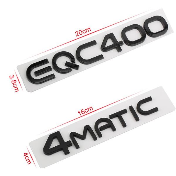 3D буквы Word EQC400 4MATIC, фирменная табличка с эмблемой для EQC 350 400, наклейка с логотипом на задний багажник, серебристый, черный, Стайлинг автомобиля