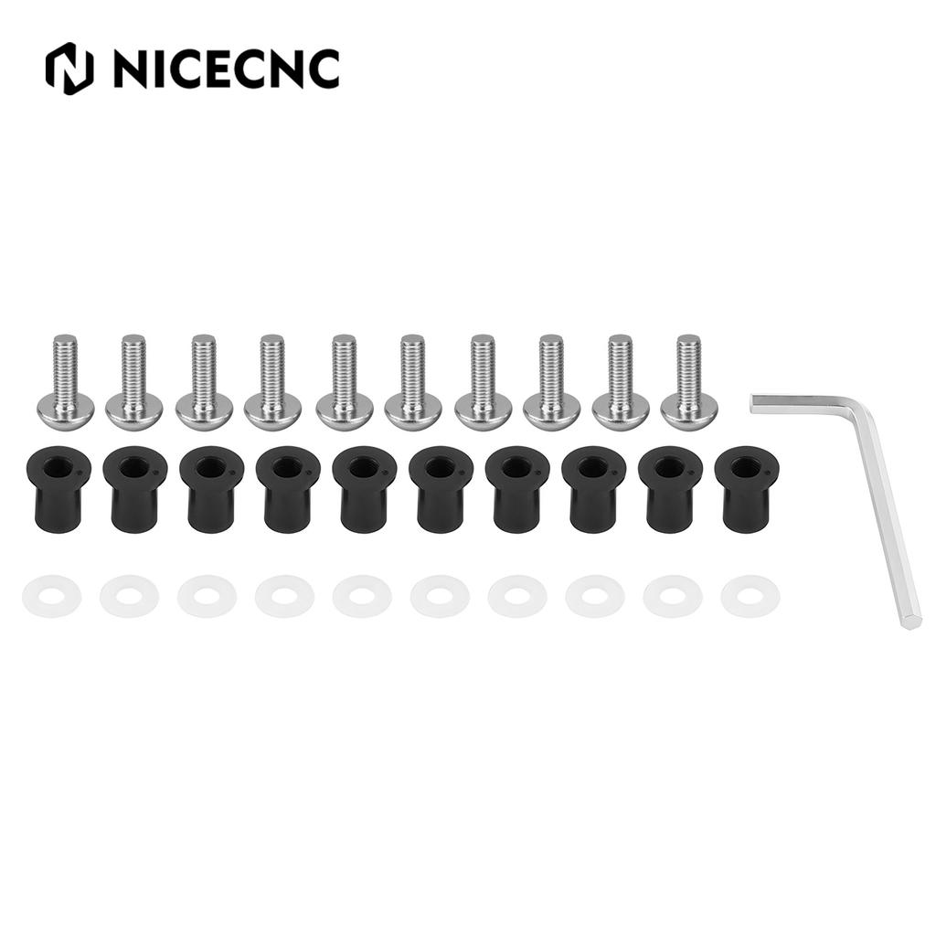10PCS M5 Windshield Windscreen Fasteners Screws Bolts Nut Kit  For Yamaha KTM Honda BMW Suzuki Kawasaki Ducati Aprilia Triumph