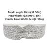 Bling Bling Sparkling Rhinestone Waist Belt Glitter Luxury Brand Design Wide Belt Versatile Metal Rivet Decorative Waistbands