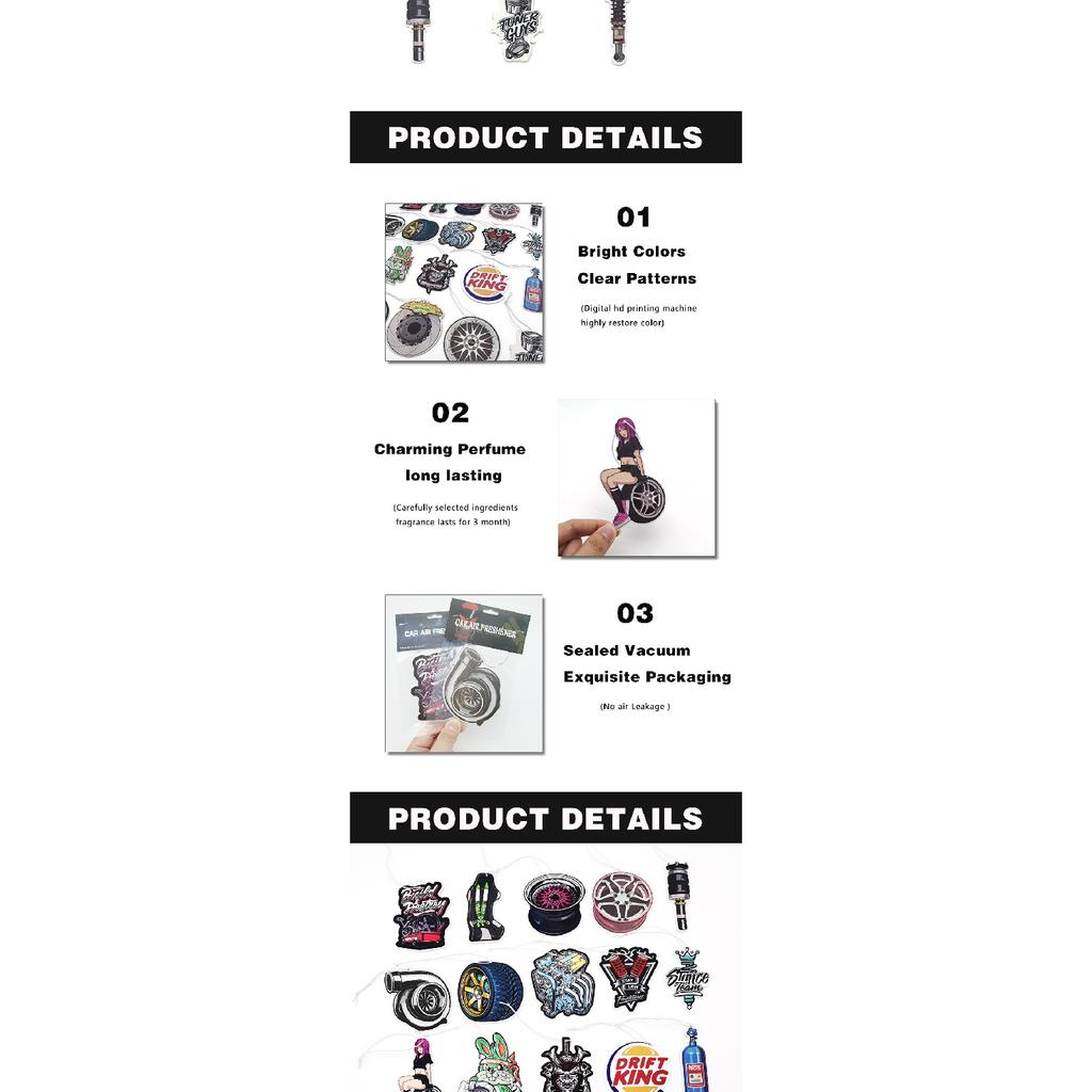 Автомобильный освежитель воздуха для секс-девушек, подвесное зеркало заднего вида, парфюмерный ароматизатор, турбо-тормозной диск, амортизатор, твердая бумага JDM