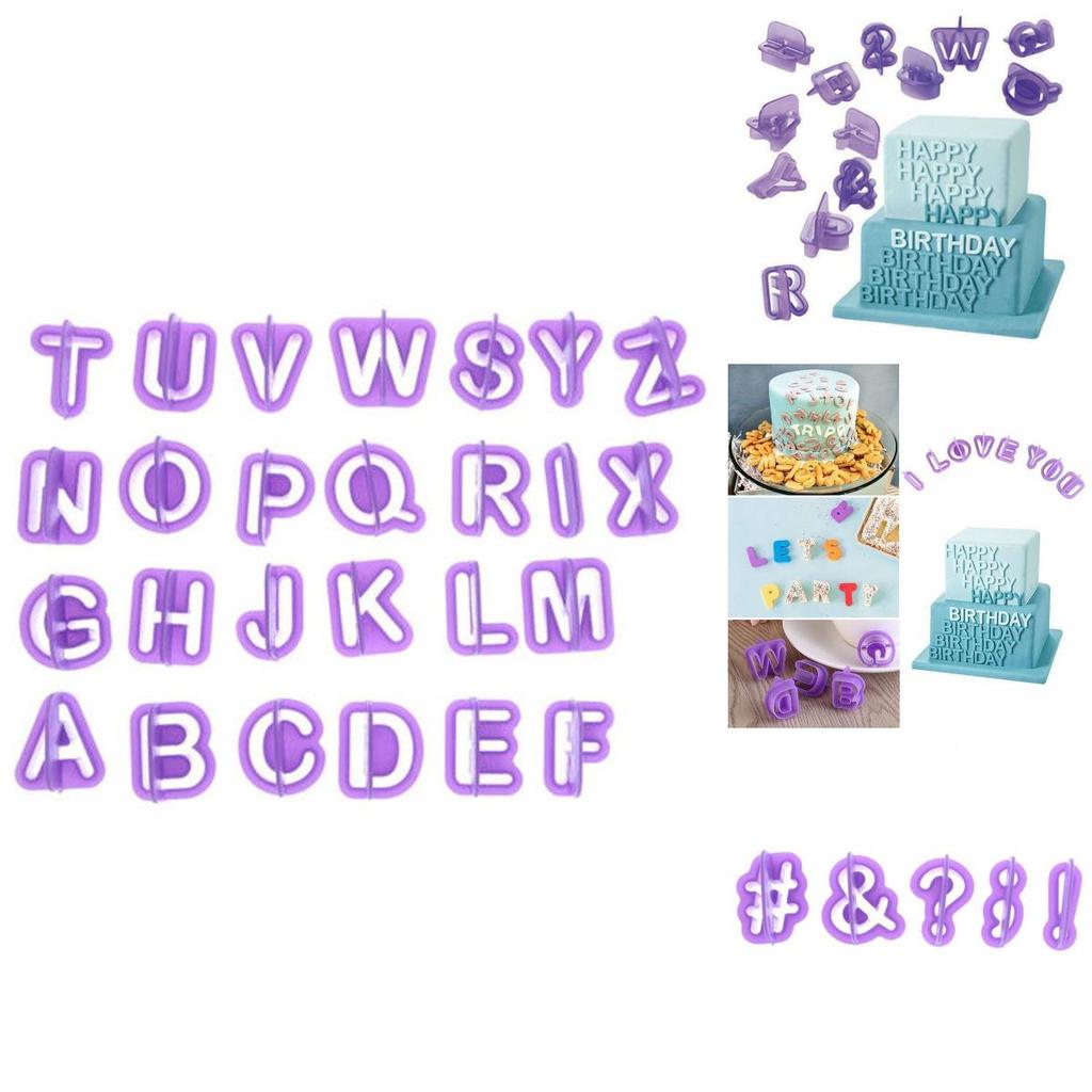 Cutter 40pcsset Icing Mold Mould Alphabet Number Letter Fondant Cake Decorating