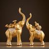 Elegant Chinese-Style Resin Elephant Figurine Living Room TV Cabinet Office Decor Gift