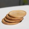 Bamboo Tray Bonsai Holder Round Plant Stand For Succulent Pot Flower Planters Tray Cup Coaster