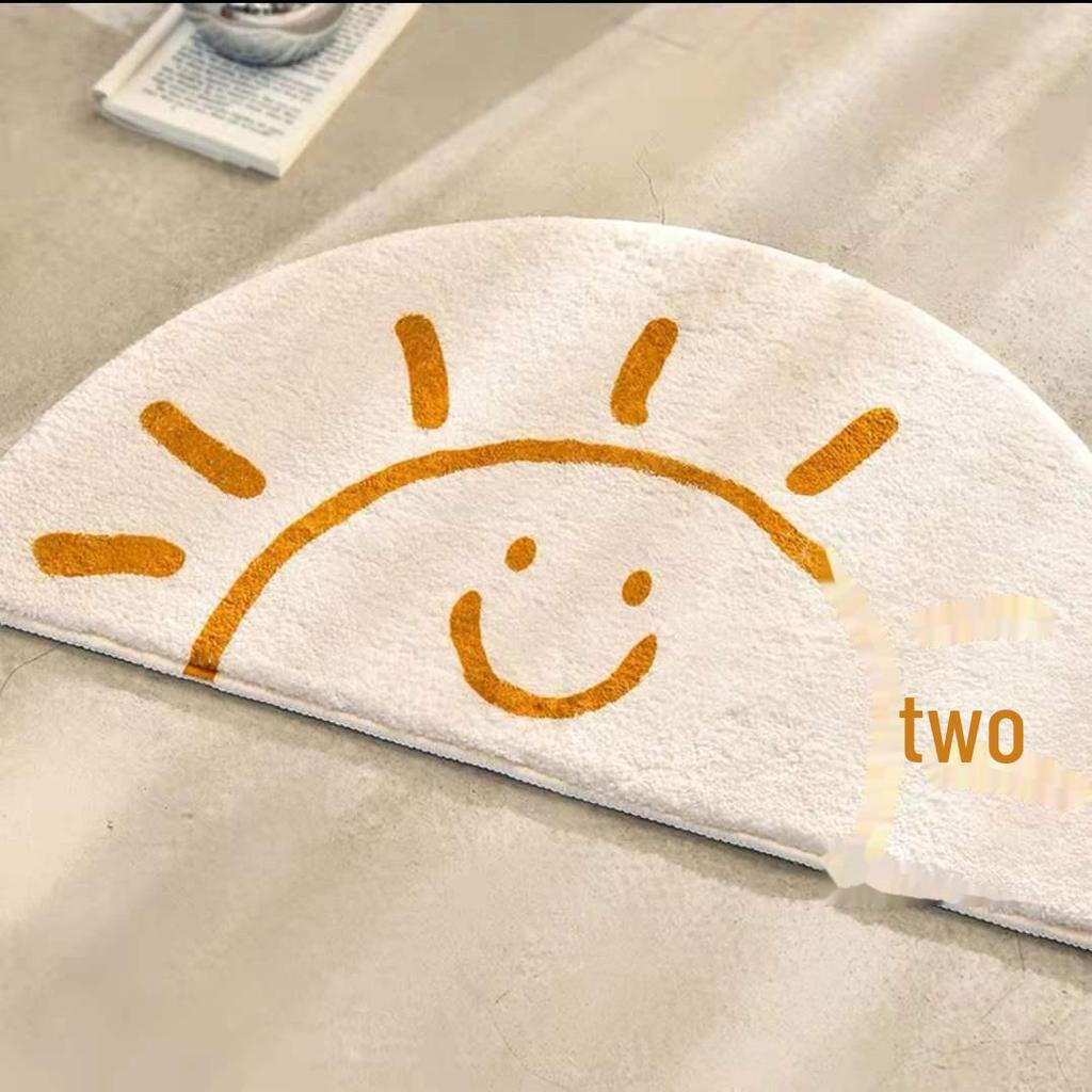 Cartoon Imitation Cashmere Absorbent Non-Slip Mat for Bathroom and Bedroom