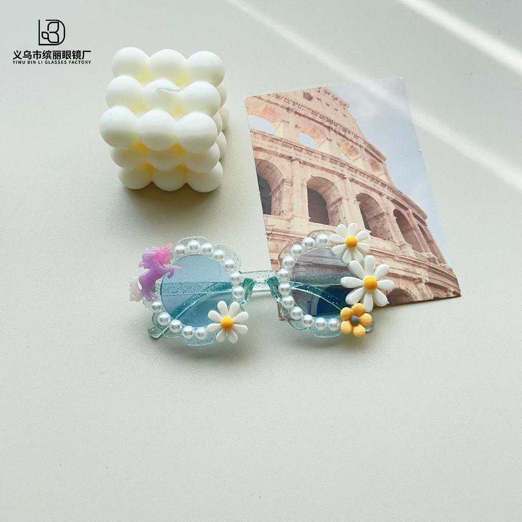 Модные милые детские солнцезащитные очки своими руками в оправе Ocean Flower Детские солнцезащитные очки Защита от солнца Очки с защитой от ультрафиолета