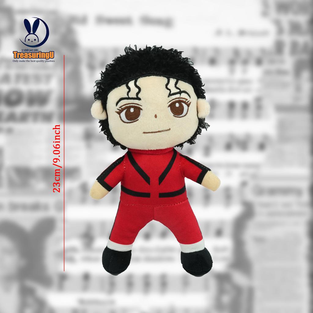 Treasuringu Michael Jackson Cosplay Prop Plush Doll Abstract Plushie Joint Mobility Adjustable Poses Stuffed Toy Fans Gifts
