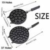 Long Handle Bubble Waffle Maker 19/37 Holes Ice Cream Cone Maker  Baking Accessories