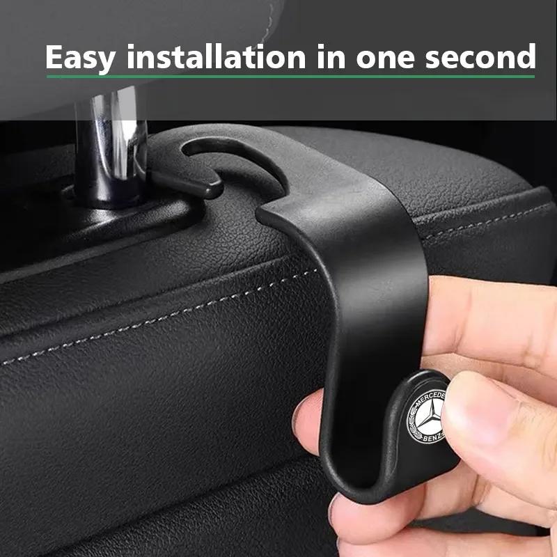 Universal Car Seat Hook Multifunctional Storage Hanger Stickers For Mercedes Benz W247 W212 W213 W205 AMG W177 V177 W176 Y1