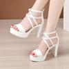 Women Fish Mouth Platform High Heels Wedges Buckle Slope Sandals Women Shoes Woman Platform High Heels Sandals High Heels