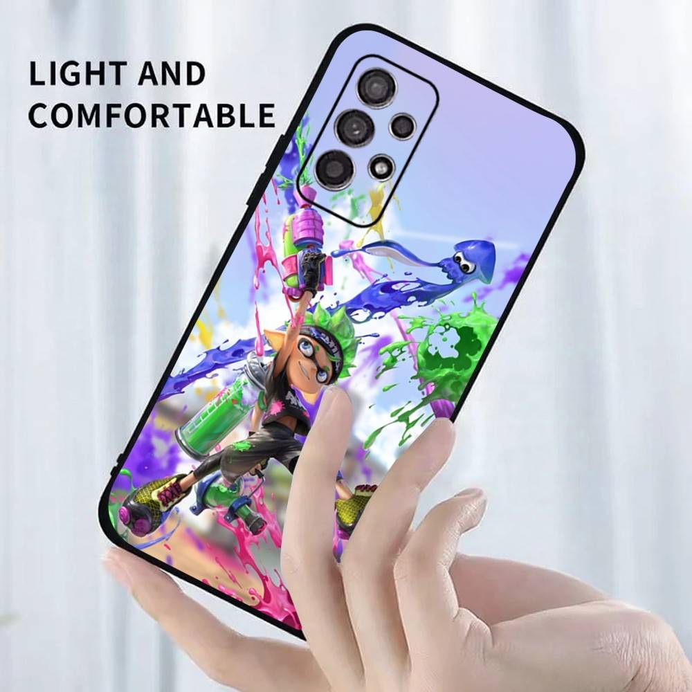 Чехол для телефона S-Splatoon-n 3 для Samsung S25, S24, S23, S22, S21, S20, S10, Ultra, Plus, Lite, FE, Мягкий силиконовый черный чехол