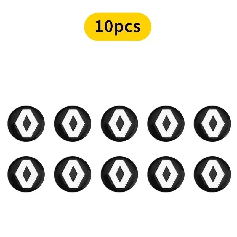 14mm Car Remote Key Sticker Aluminum Emblem Decoration Decal For Renault Clio 4 Megane 3 2 Captur Trafic Logan RS Accessories S555