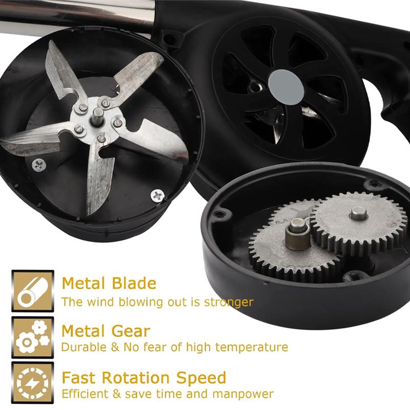 Вентилятор для барбекю, воздуходувка, ручной розжиг, идеально подходит для приготовления пищи на открытом воздухе, кемпинга, пикников и угольных грилей