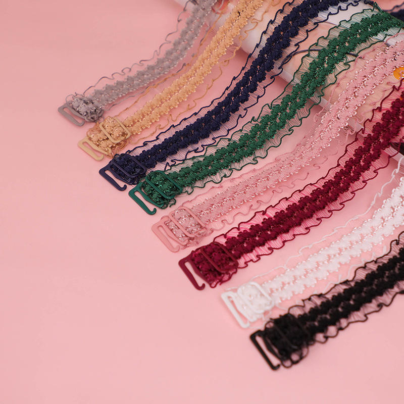 Сексуальное платье кружевной бюстгальтер плечевой ремень женский регулируемый DIY цветок ремешок для нижнего белья эластичный противоскользящий ремешок для нижнего белья