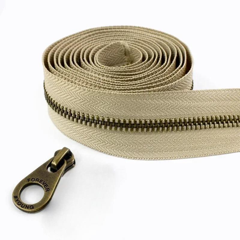 1/2/3/5M Meetee №5 Металлическая молния на катушке с бегунками для сумки, обуви, куртки, декоративная застежка-молния по метрам, DIY, ремонт, швейные аксессуары