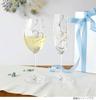 Toyo Sasaki Glass Benedile Wine Glasses, Pair of Champagne Sets, Heart Pattern, 170ml, Clear, G455-S109
