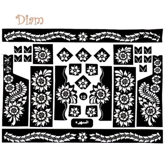 Трафареты для рисования татуировок хной