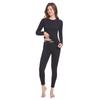 Women's Thermal Underwear Set Solid Color Long Sleeve Pants Plus Size Cozy Base Layer