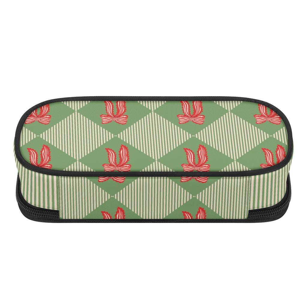 Pencil Case Practical 300D Polyester Smooth Zipper with Main Pocket Mesh Layer and Removable Pen Divider for Student Stationery