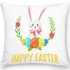 Home Decor Easter Pillowcase Sofa Cushion Cover Bedroom Room Decor Easter Bunny Egg Print Throw Pillow Case