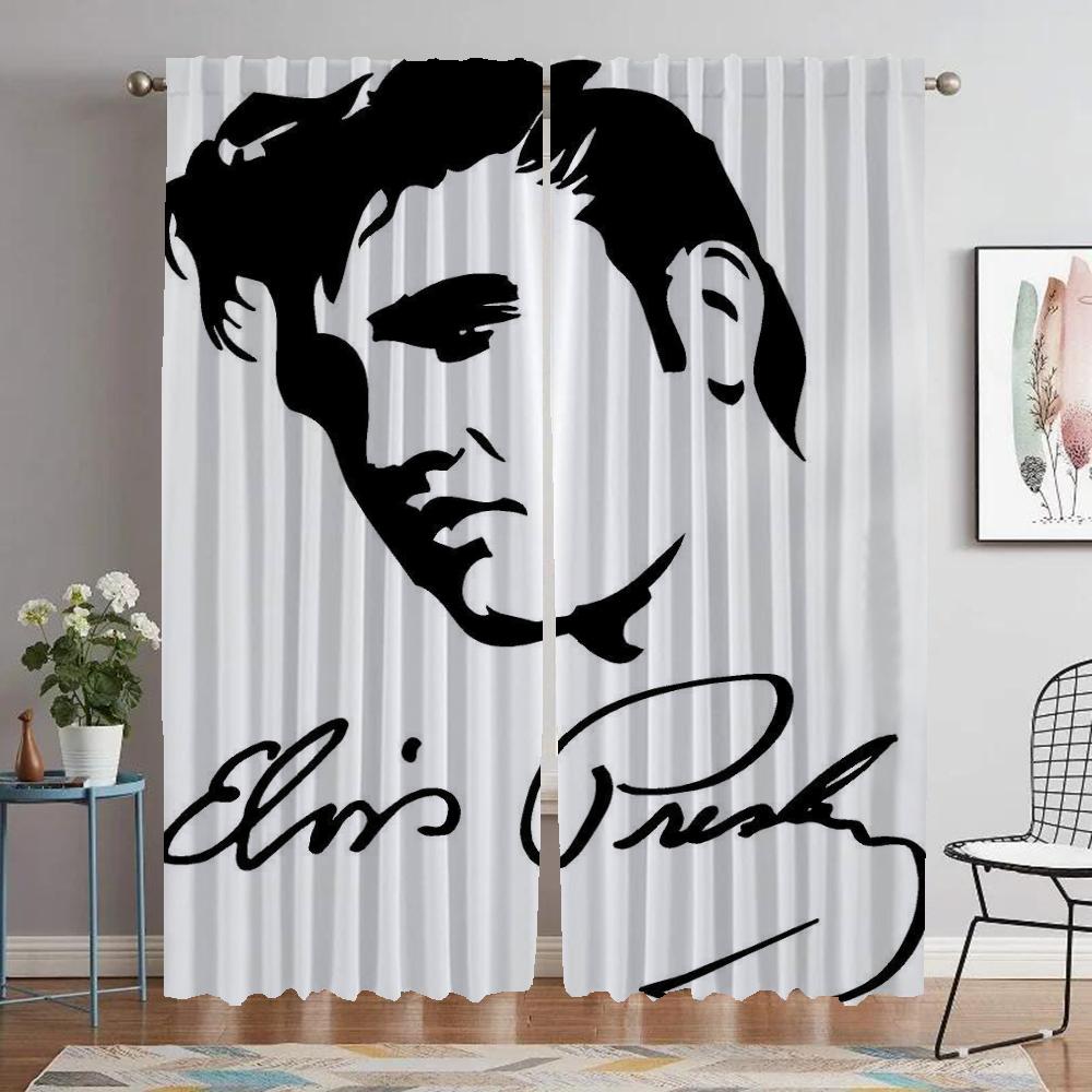 Шторы для кухни Elvis, 2 шт., элегантные шторы для гостиной, тюль для спальни, оконные шторы, перегородки, затемнение